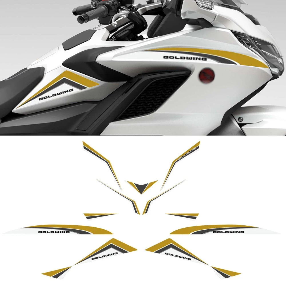 For HONDA Goldwing GL1800 GL 1800 Luggage Trunk Stickers Tour Tank Pad Decal Fairing Fender Accessories 2018 2019 2020 2021 2022