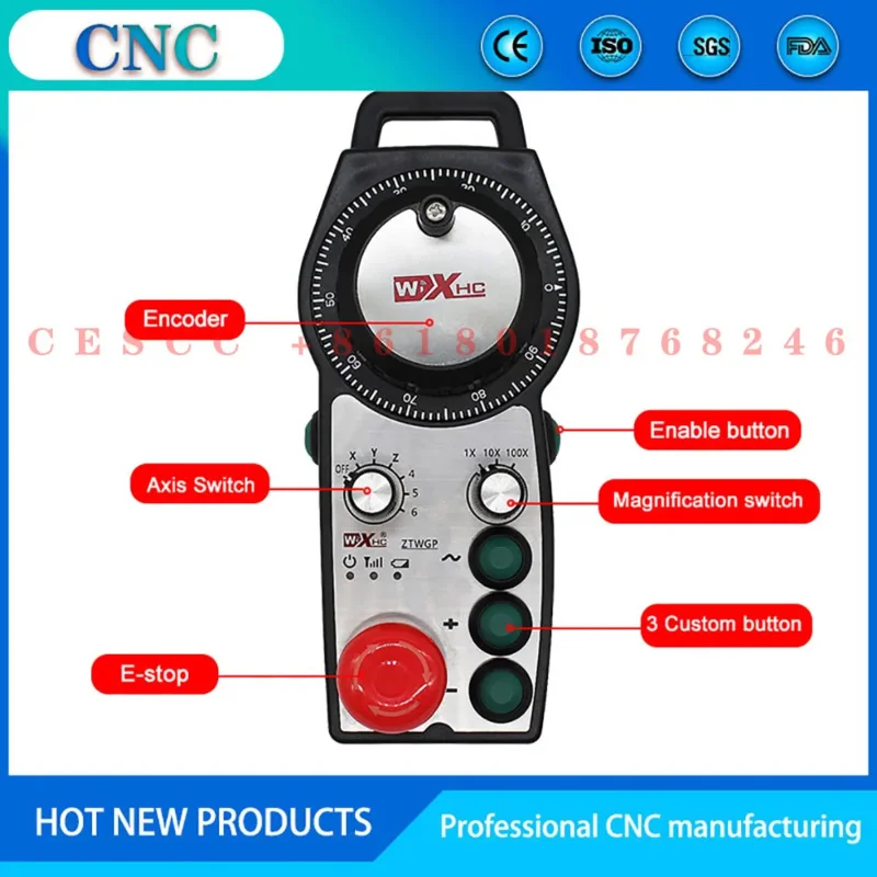 CNC system wireless electronic hand crank pulse generator CNC controller CNC machining center gantry milling machine