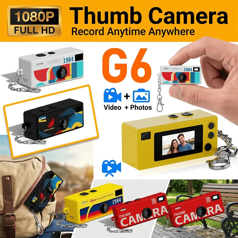 0.96inch Thumb Keychain Camera Mini Action Camera Retro DCC Support Memory Card 1080P Very Small Camcorder Video Recorder
