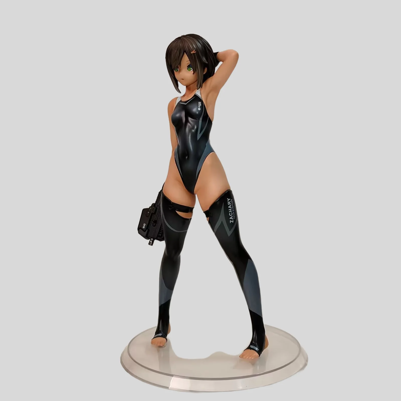 22CM Younger Generation Of Swimming Machine Gun Girl Anime Handmade Action Figures Desktop Case Decoration Ornament Gift