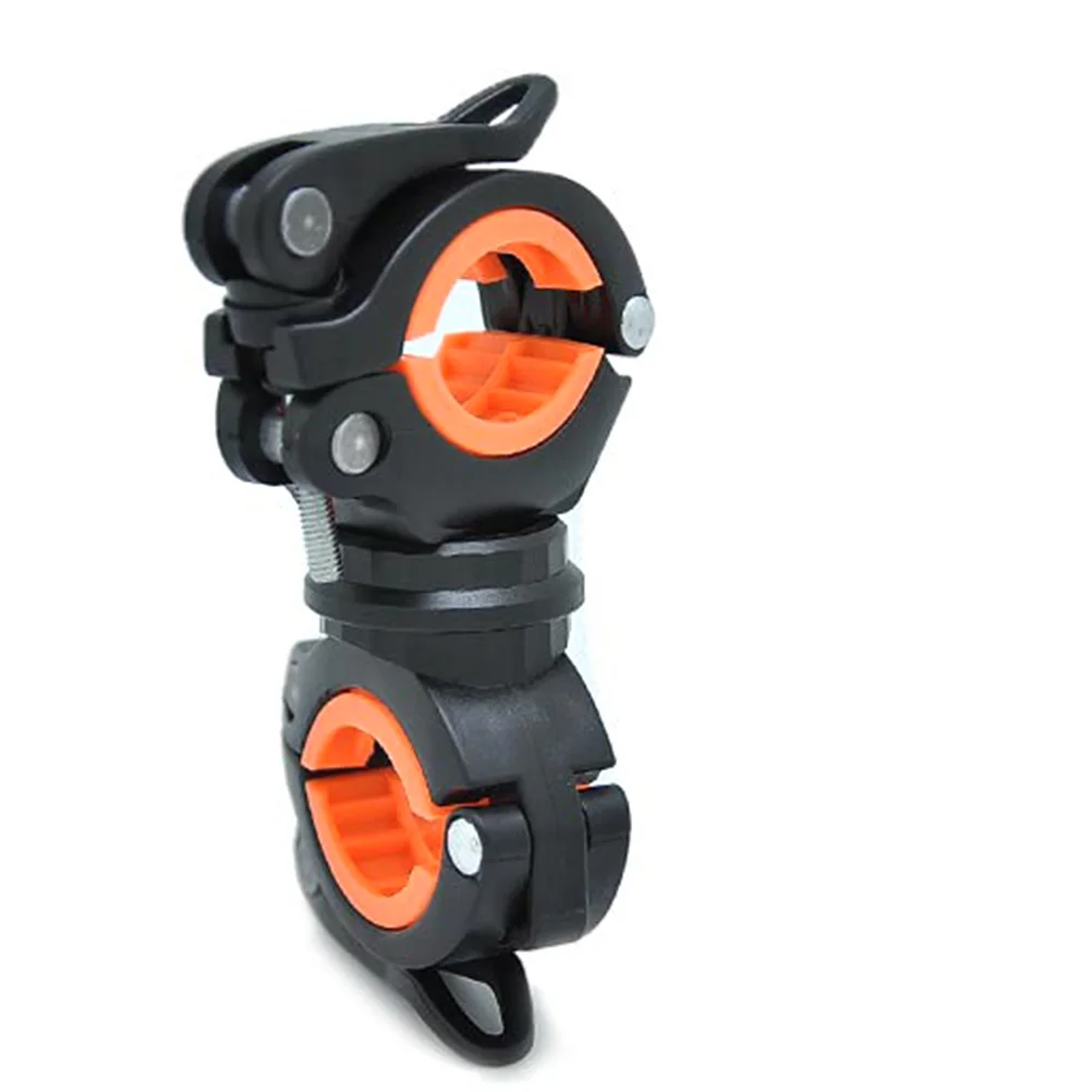 

Light Bracket Bike Lamp Holder Black Orange 360 Degree Adjustable Mount Clip Stand for Mountain Bike Flashlight