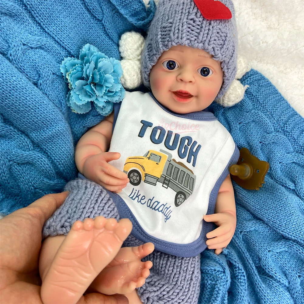 

Lifelike 18inch Full Soft Silicone Reborn Baby Boy 3D Painting Visible Veins Therapy Doll for Stress Relief Emotional Comfort