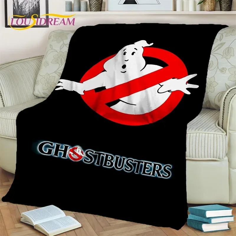 G-ghostbusters cartoon film blanket, flannel soft throw blanket home bedroom sofa bed bed bed room sofa picnic for entertainment