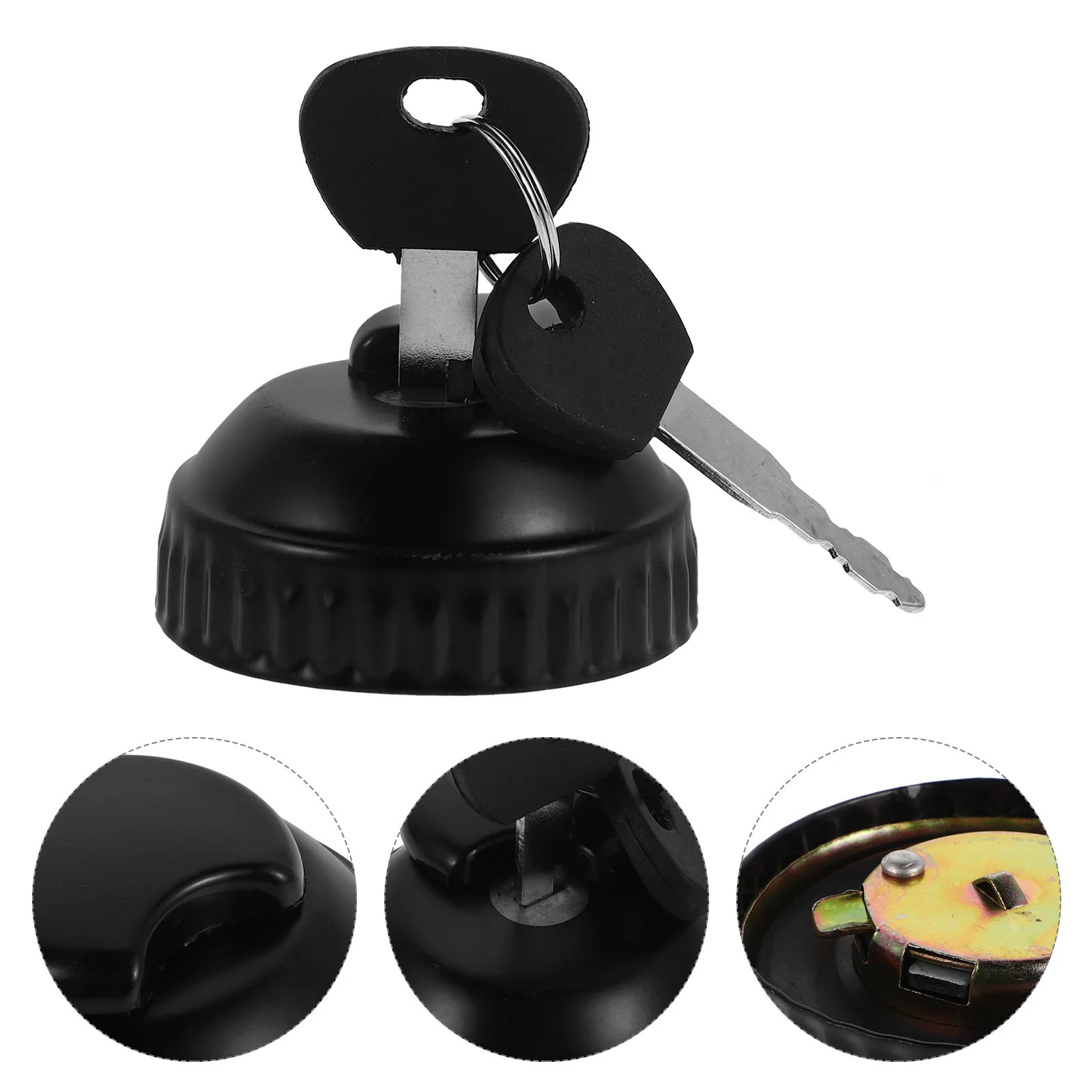 

1Set Fuel Tank Lock Cap Anti Theft Stainless Steel Secure Gas Cap Cover for Trucks Truck Fuel Cover Lid Replacement