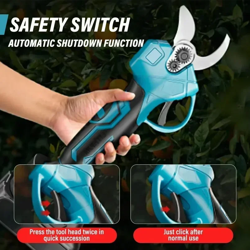 Brushless Electric Pruning Shears Garden Tool Pruner Cordless Electric Garden Scissors Fruit Tree Compatible