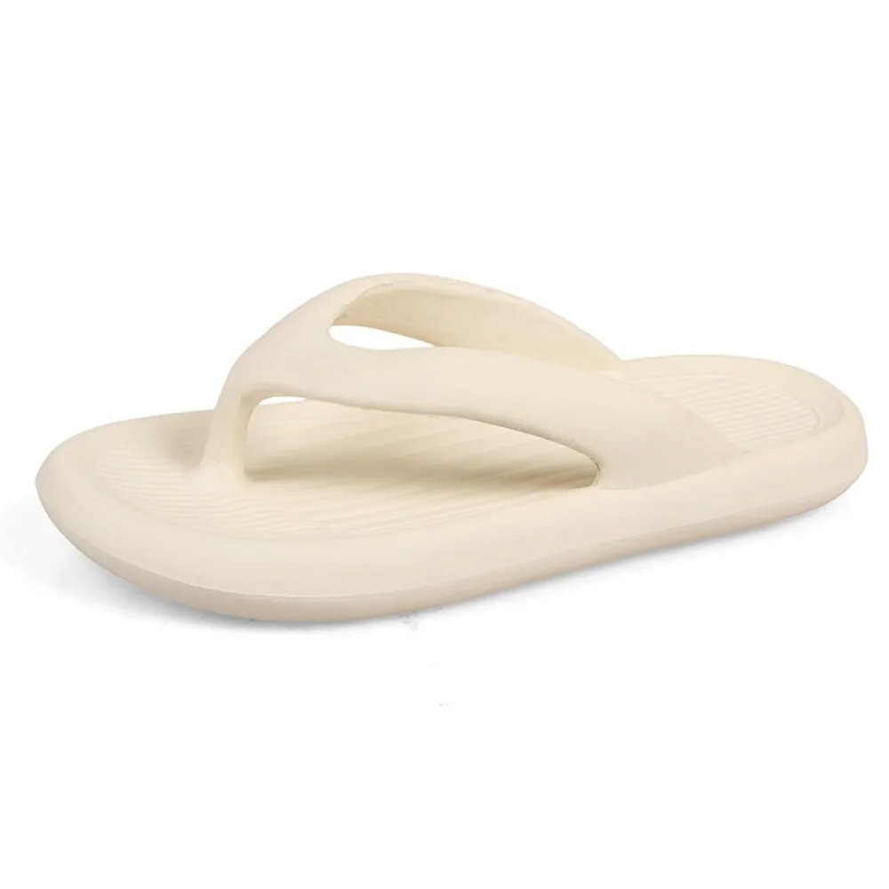 Basic Anti Slip Men's Beach Sandals Anti Odor Lightweight Outer Wear Shoes Solid PVC Platform Flip Flops Women/Men