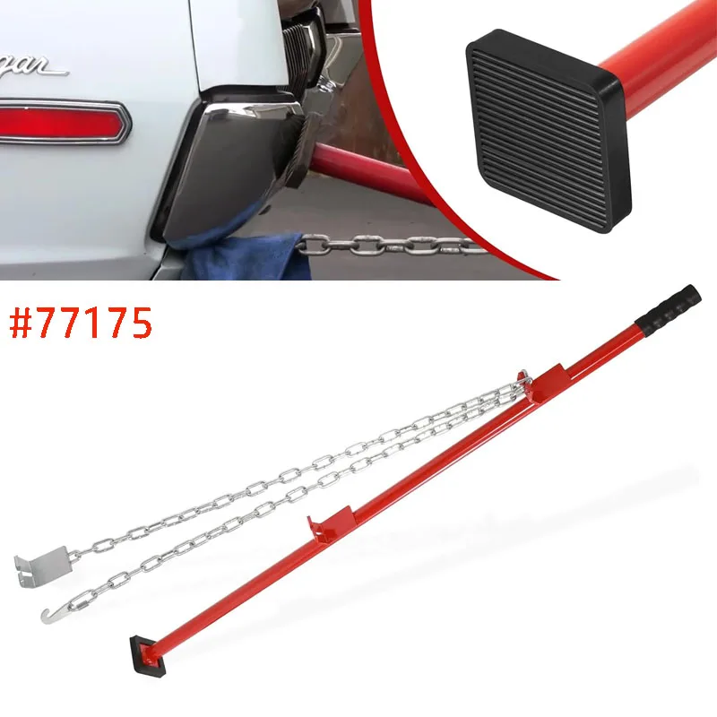 77175 Auto Body Dent Repair / Alignment Bar Tool with Chain for Bumper Hood Panel Deck & Bracket - Length 52.6 Inch