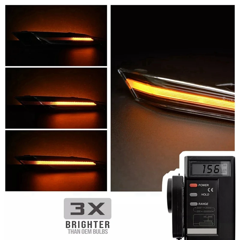 Автомобильный прозрачный линз с последовательностью светодиодный боковой габаритный фонарь для Porsche 911 992 2019 + европейский стиль 992953041 C 992953042 C