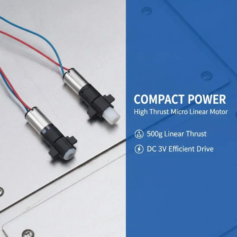 Stroke 4mm Tiny Linear Actuator DC 1.5V-3.7V 3V Mini 6mm Coreless Planetary Gear Motor 500g/f Thrust For Fingerprint Lock