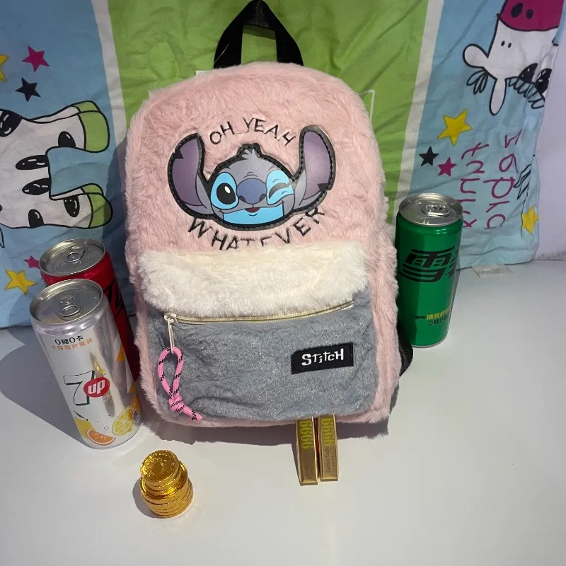 Disney Neue Cartoon Stich Plüsch kinder Schule Tasche Kindergarten Nette Mode Farbe Blockieren Rucksack Mini Rucksack