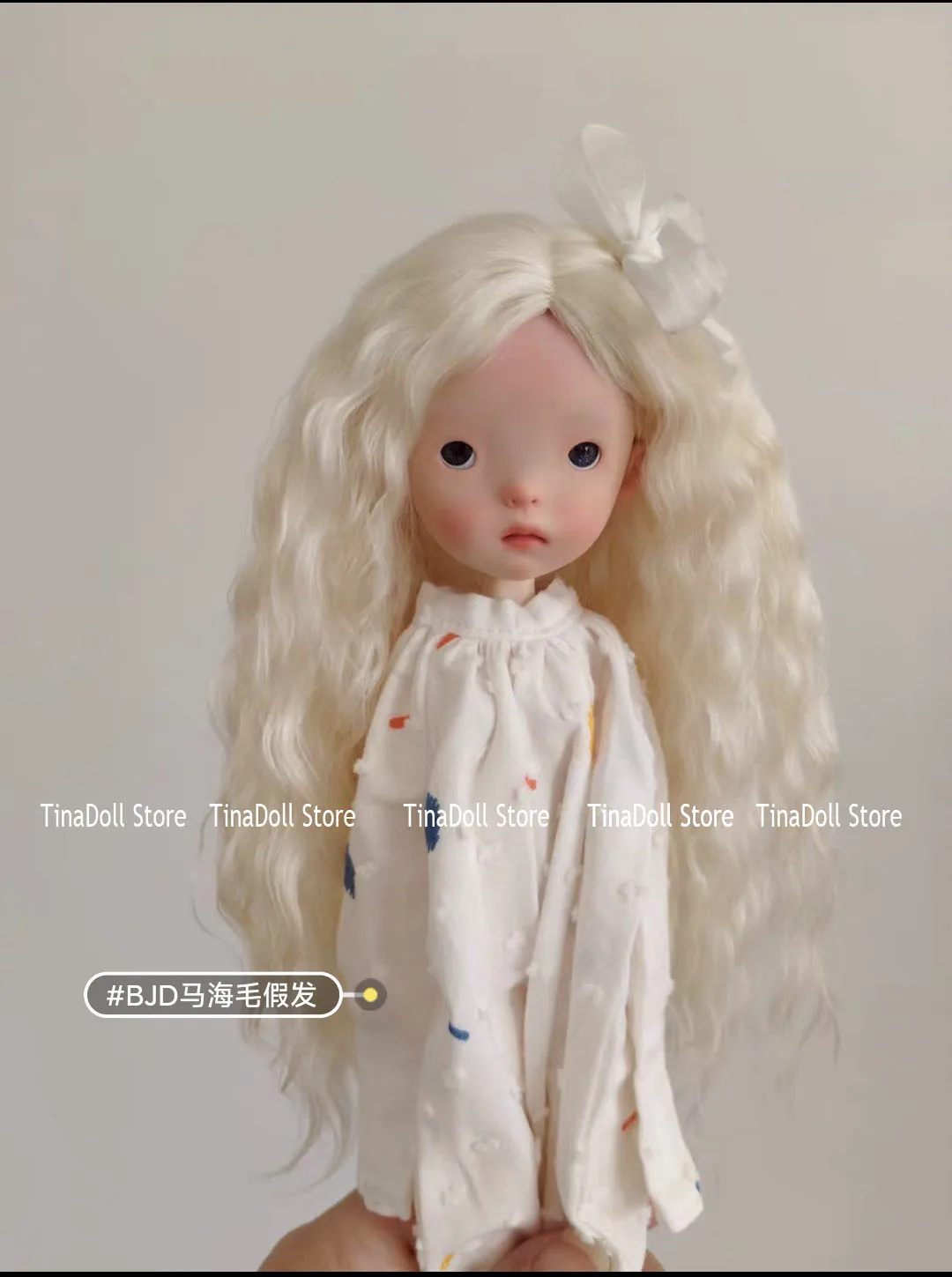 

（TinaDoll Store）2025 New Wave style without bangs Mohair Wigs for Landoudou Landazz 16cm head circumstance