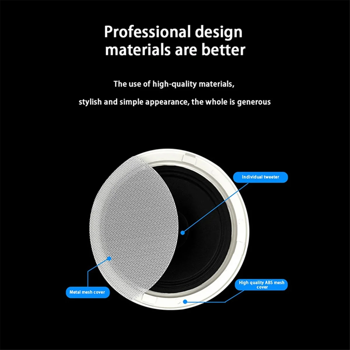 Nuevo Altavoz de techo de 3C-6 pulgadas y 8ohm, altavoces pasivos con sonido estéreo de rango completo, sistema de música de fondo para el hogar para oficina y cocina