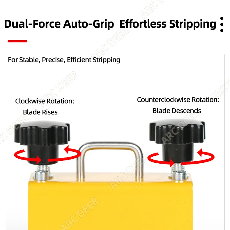 Doppelantrieb-Abisoliermaschine, Abisolierwerkzeug für 1–17 mm Schrottdraht, Kupferdraht-Abisolierzange für übrig gebliebene Kabel – Detail 6