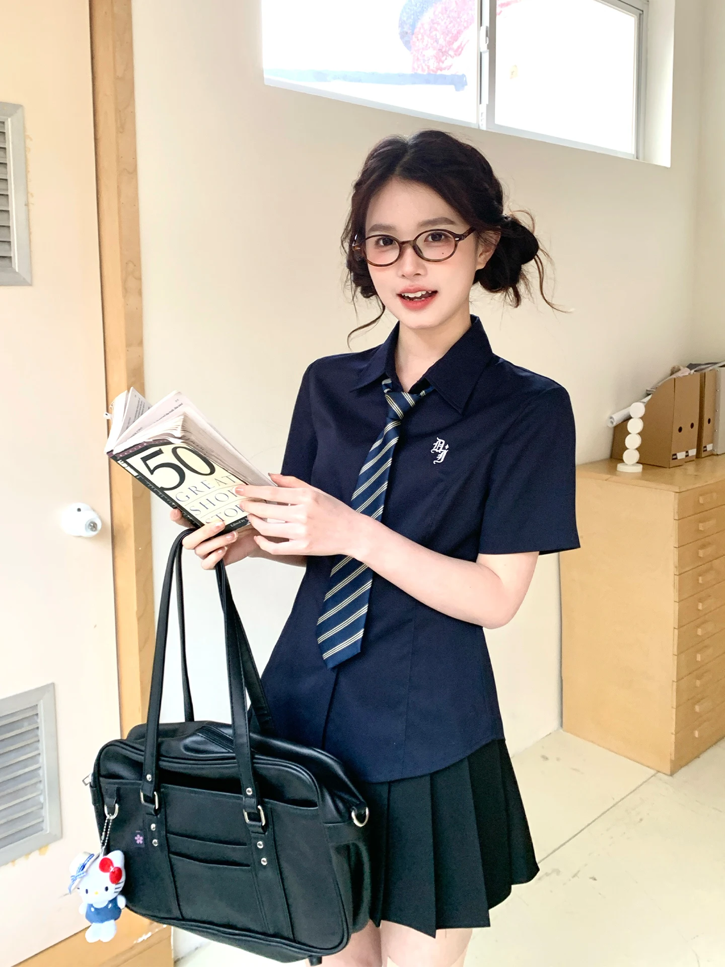 

Original Tokyo Annual Record JK irt Waist in Original k Blue ort Sve Women's Top Summer Inner Wear Cotton Blend Bre...