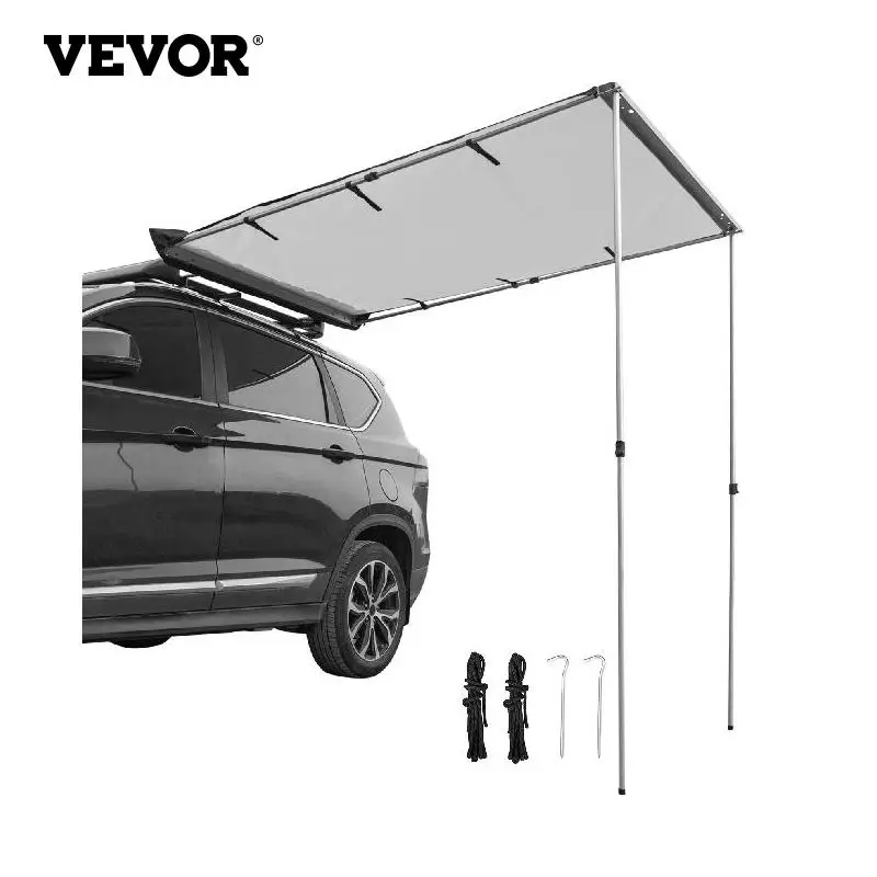 Toldo retráctil para coche, carpa para vehículo, accesorios para coche, altura ajustable 3,9 '-6,2', 420D Oxford