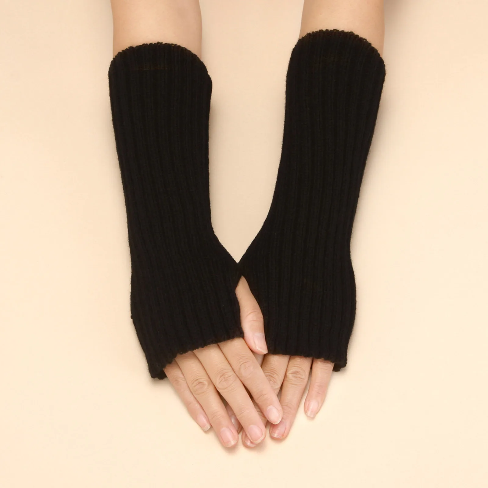 Y2k Fingerless Mittens Women Gloves Women Knitted Gloves Arm Winter Warmers Japanese Goth Ankle Wrist Sleeves Cosplay  Gloves