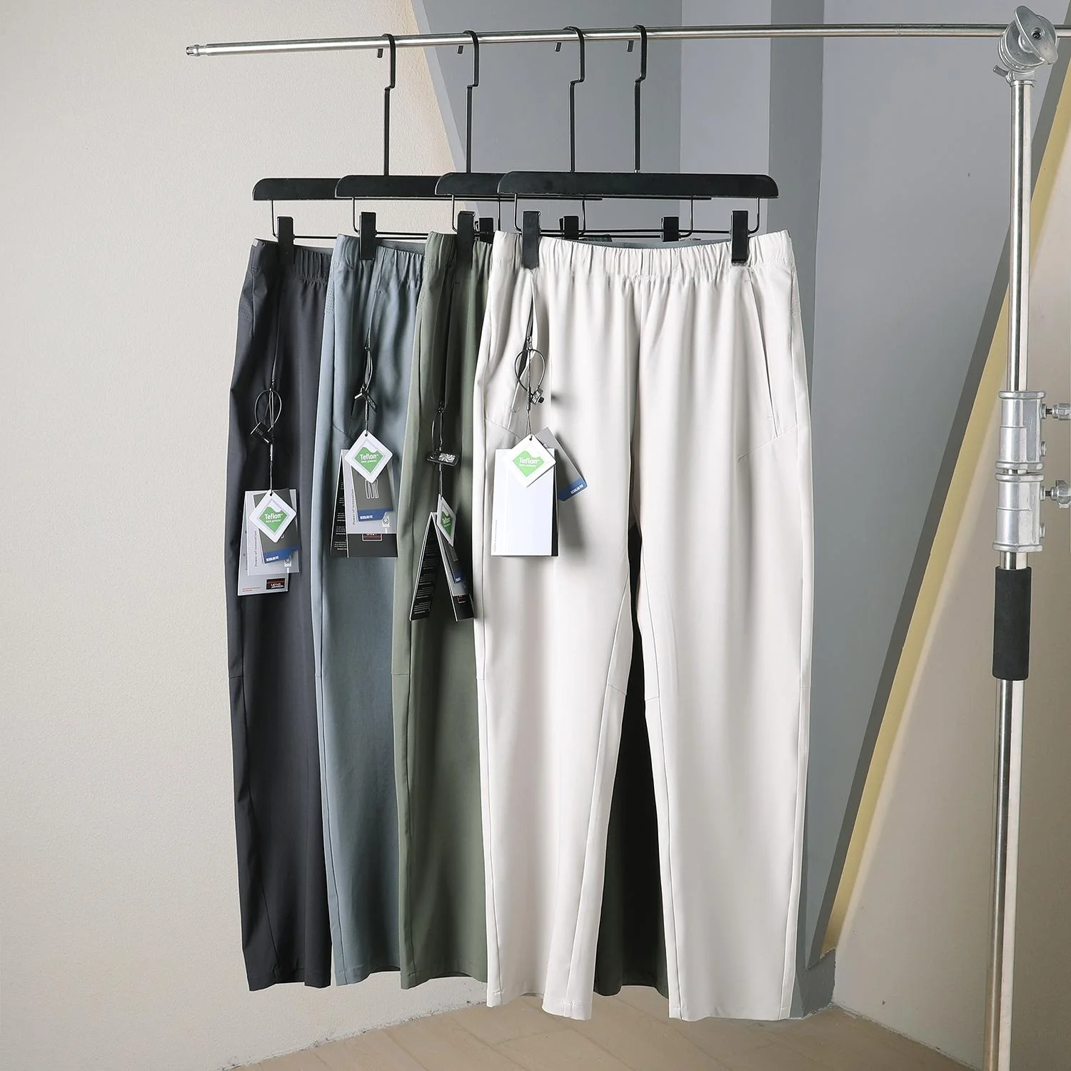 

Breathable High Elastici Spring Summer Men's Outdoor Thin Casual Pants Versatile Lightweight Water Resistant Straight Leg F...
