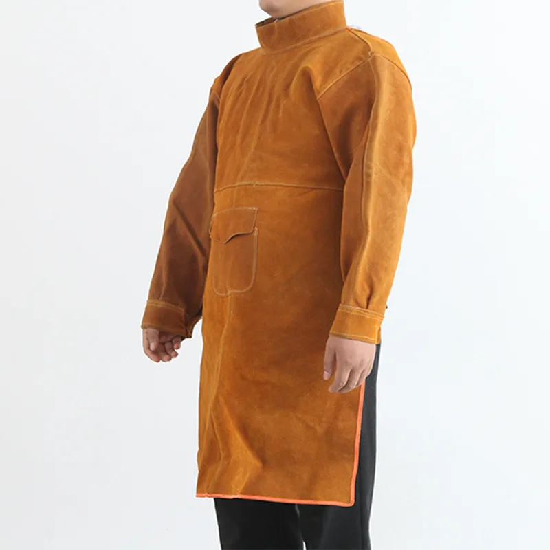 Heavy Duty Leather Welding Apron with Fire Resistant and Heat Insulation for Welder Protection Clothes Flame & Wear Resistant