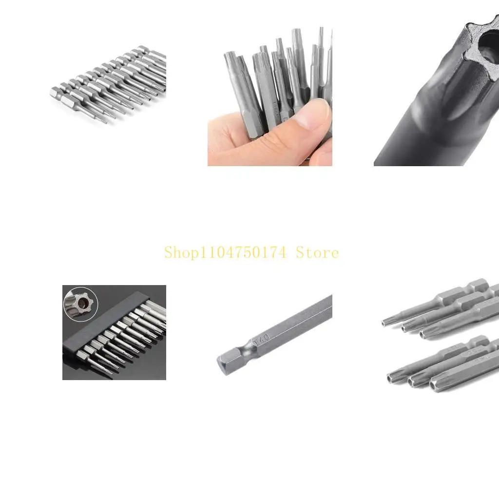 12Pcs Shank T5-T40 Torx Head Screw Driver Bits Set Electric Screwdriver Tool top sale