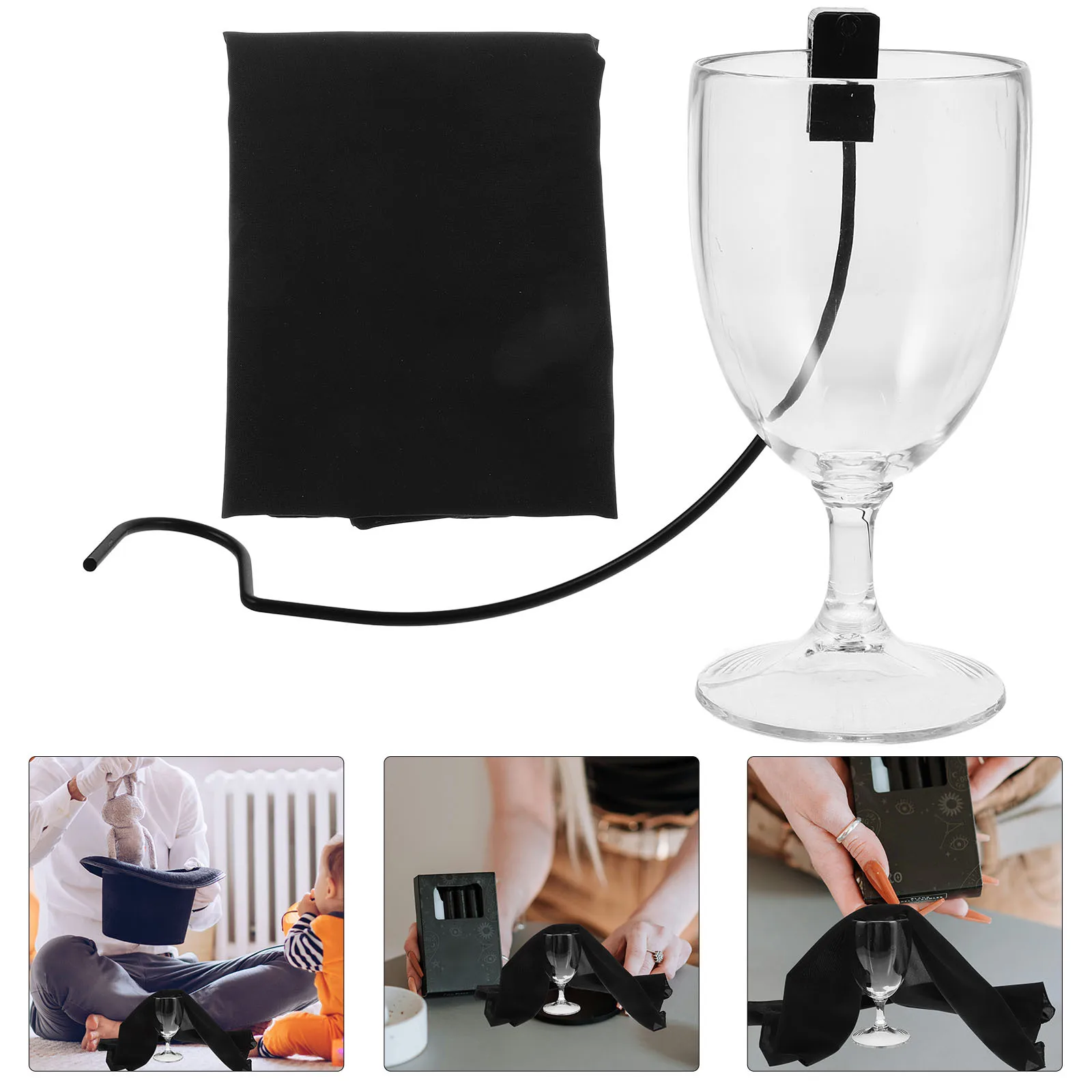 

1 set Floating Goblet Trick Prop For Magician Performance Elegant Gimmick Wine Glass Stage Party Wedding Accessory Unique