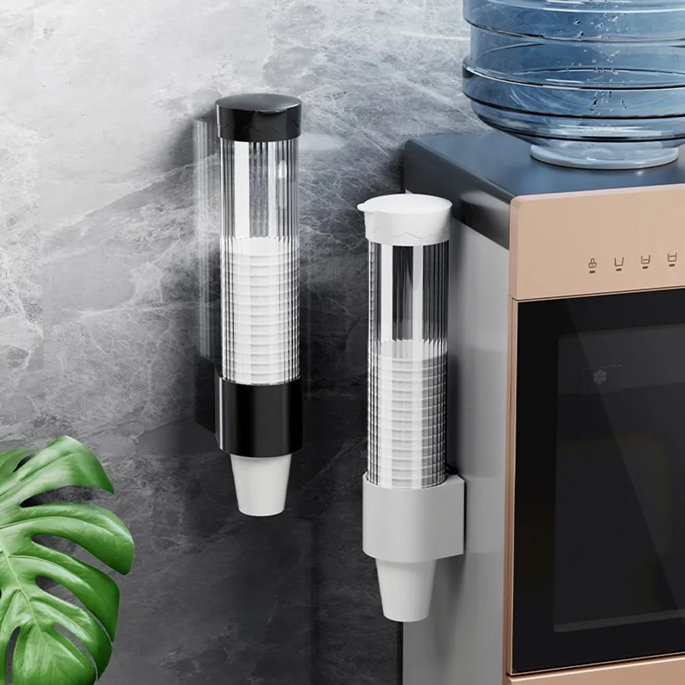 

Disposable Paper Cups Dispenser Plastic Cup Holder For Water Dispenser Wall Mounted Automatic Cup Storage Rack Cups Container