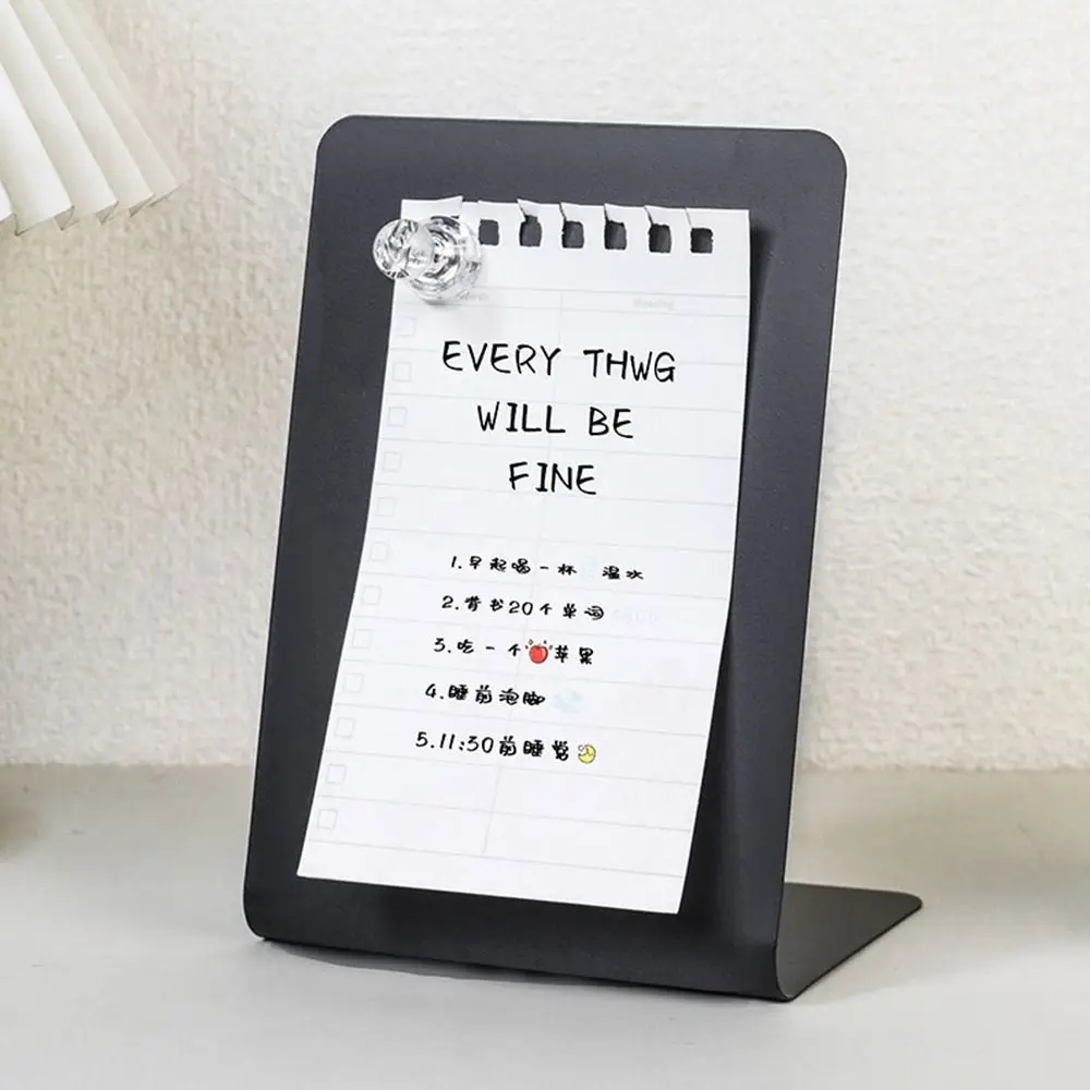 Metal Magnetic Blackboard Vertical DIY Design Desktop Message Board Badge Notes Storage Storage Display Board