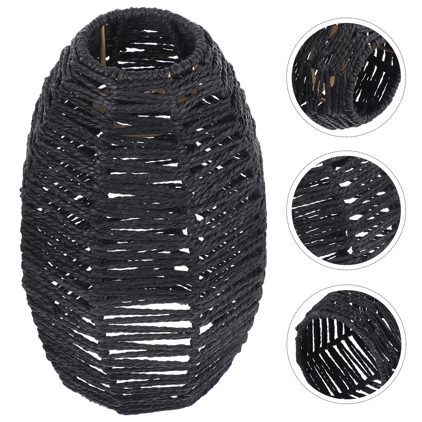 

Exquisite Woven Imitation Rattan Lamp Shade Natural Warm Diffused Lighting Decorative Pendant Ceiling Lamp Cover for Restaurant