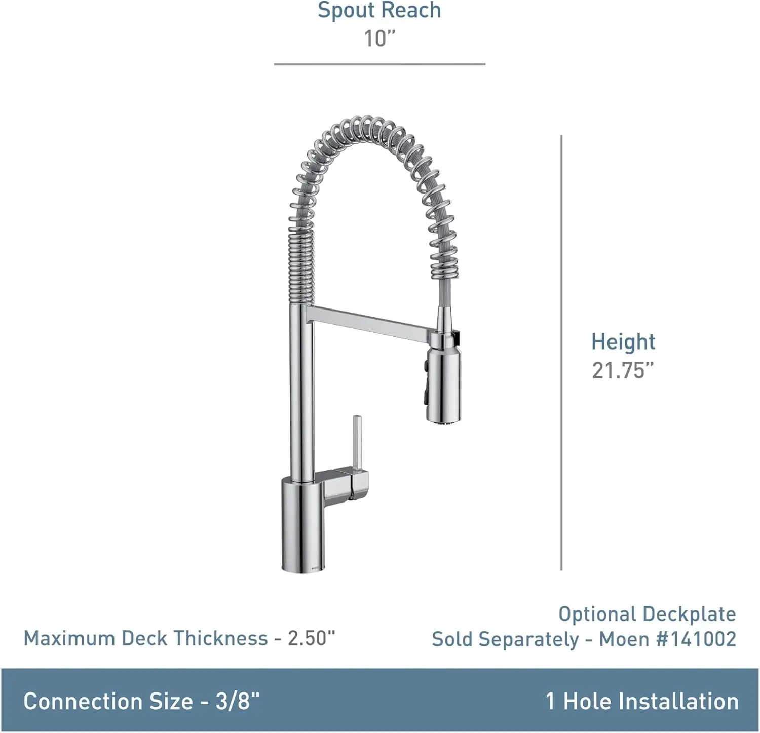 Spot Resist Stainless One Handle Pre-Rinse Spring Pulldown Kitchen Sink Faucet with Power Boost for a Faster Clean