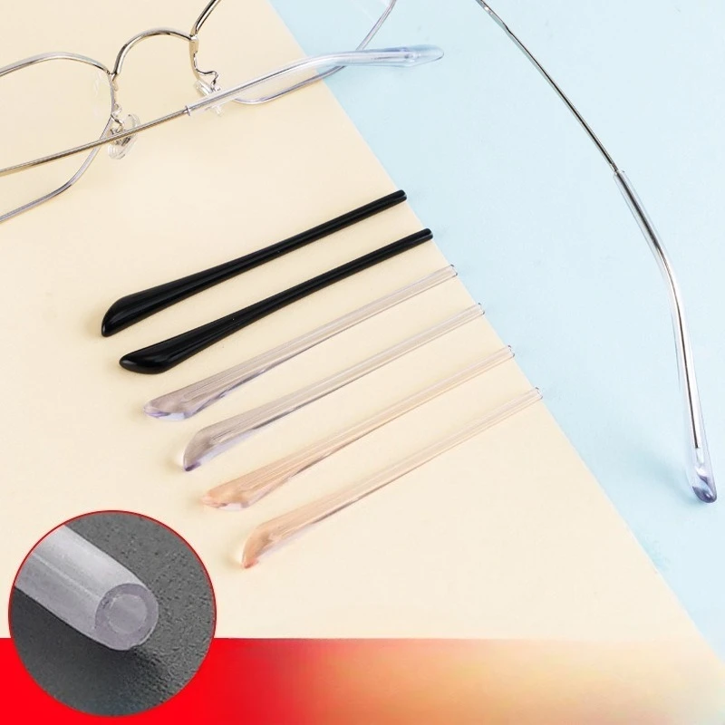 Eyeglasses Silicone Ear Grips, Anti-Slip Temple Tips for Thin Legs, Anti-Drop Safety Holders for Glasses view 2