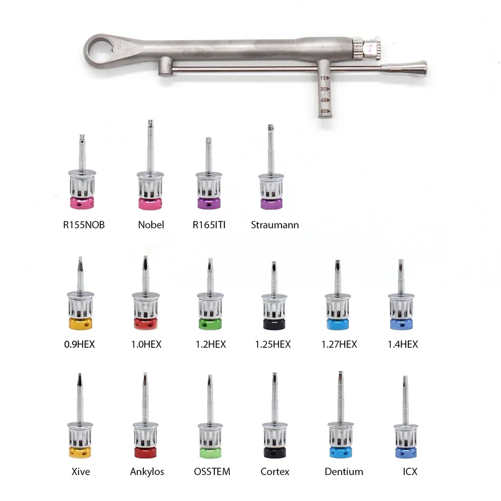 Tournevis pour implant dentaire 15-60NCM, 16 pièces, kit d'outils universels de réparation dominatrice