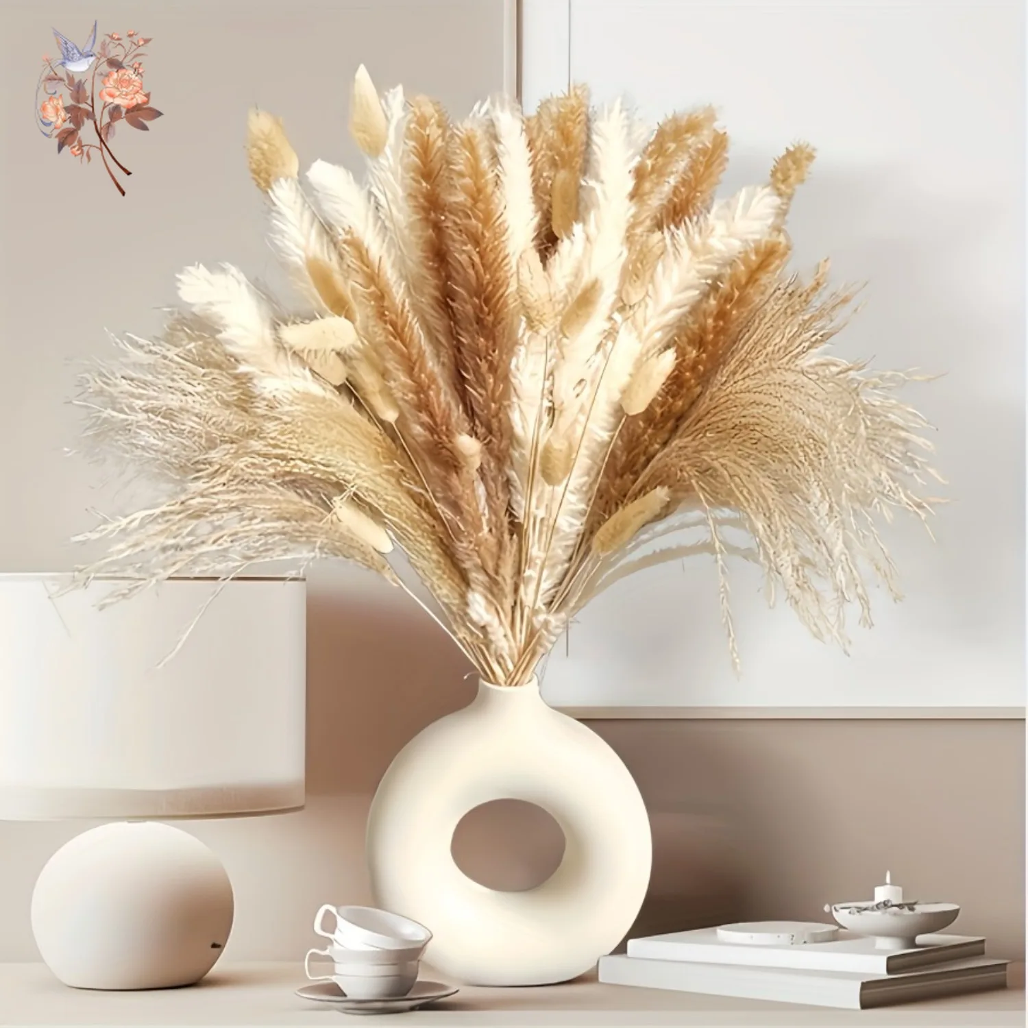 

Natural Dried Flowers Pampas Phragmites Rabbit Tail Grass Bouquet Wedding Arrangement Christmas Decoration Boho Home Table Decor