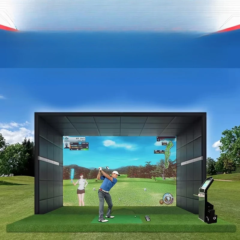 Q002-10 3D Driving Range Infrarot Induktion Golf Simulation Trainer Indoor Golf Simulator
