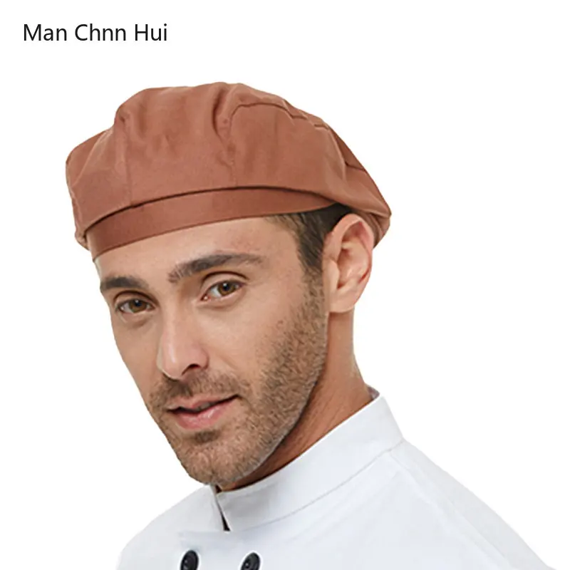 Restaurant Chef Hat Multicolor Berets Hotel Cook Print Cap Professional Catering Cooking Hat Bakery Coffee Shop Waiter Work Cap