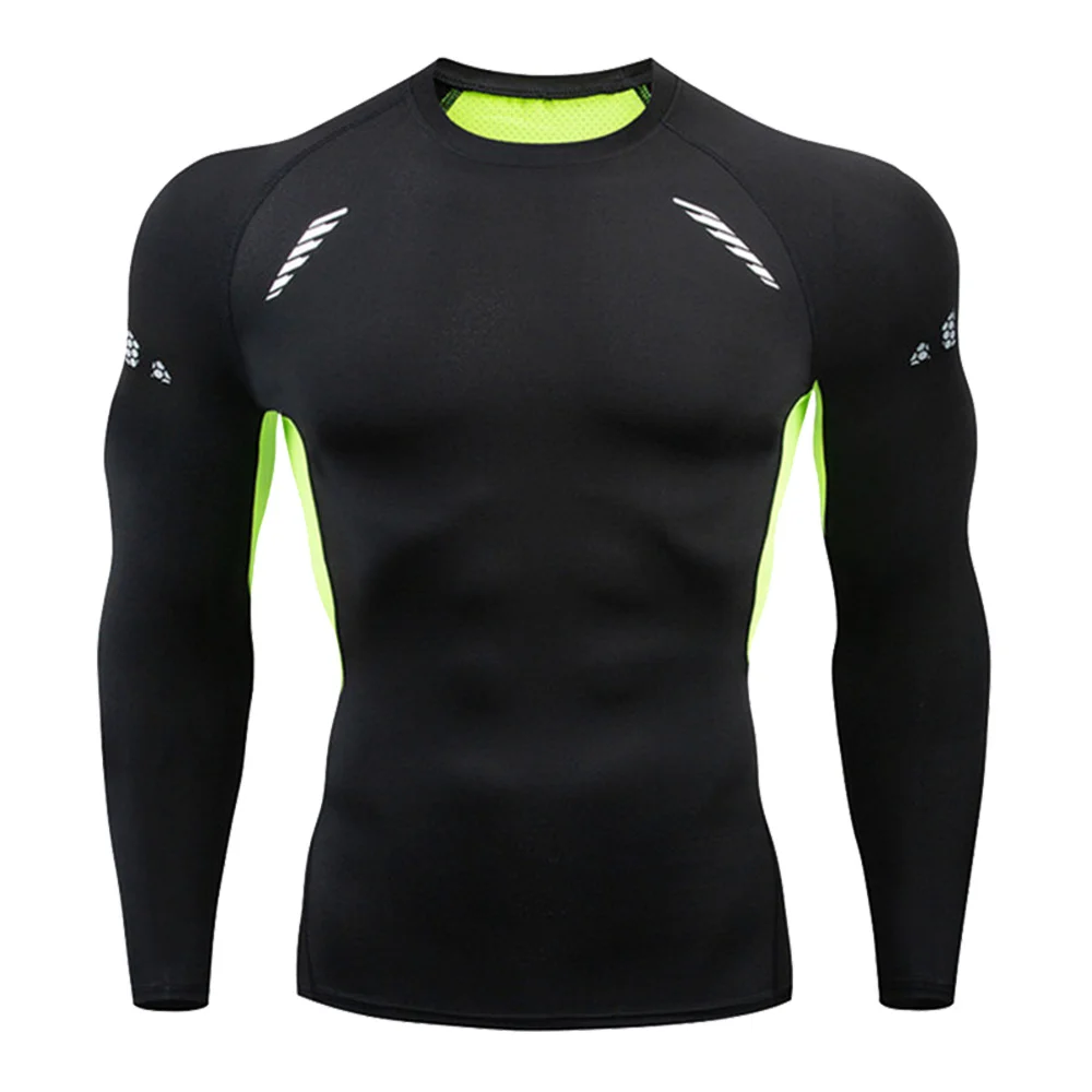 Men T Shirt Running Shirts Men Compression T-shirts Sportswear Gym Rash Guard Boxing Training Jiu Jitsu Bjj Sports Tops