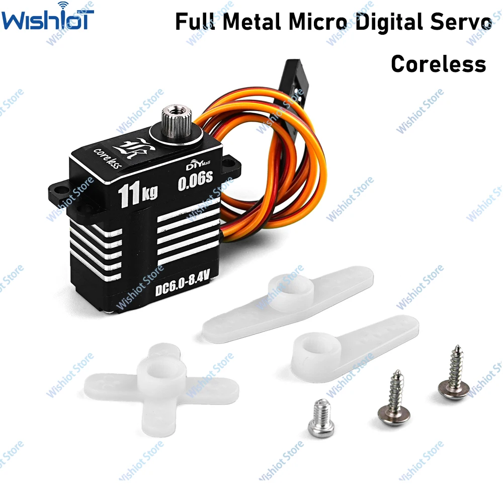 11KG Micro Full Metal Digital Servo Coreless Motor HV Programmable Servo 180/270/360 Degree 8.4V Steel Gear For Arduino RC Cars