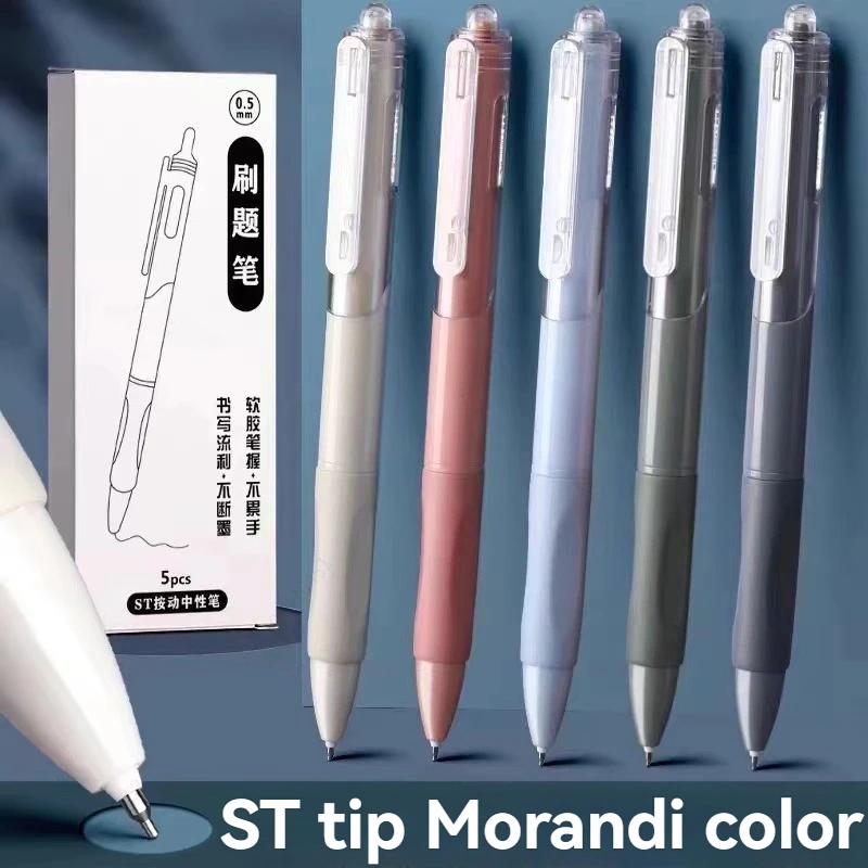 5/13 stücke Einziehbare ST Gel Stifte Set Schnell trocknend 0,5mm Schwarz ST Nib Kugelschreiber Schreiben Minen Büro schule Liefert Schreibwaren