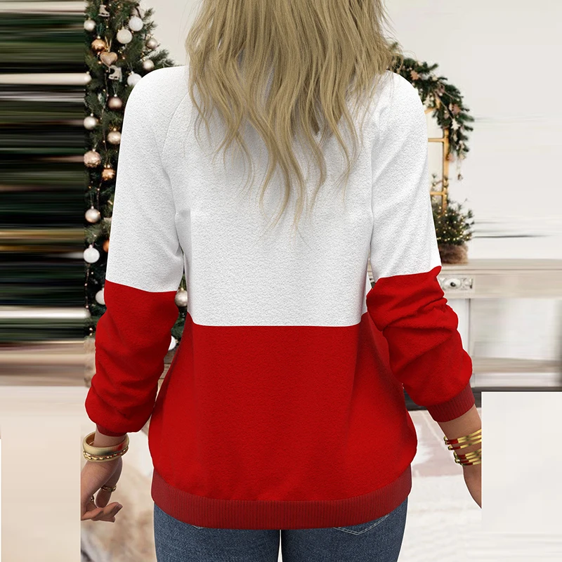 Vintage Women Christmas Snowman Print Sweatshirt Spring Autumn Fashion O-neck Long Sleeve Pullover Tops Ladies Casual Loose Tops