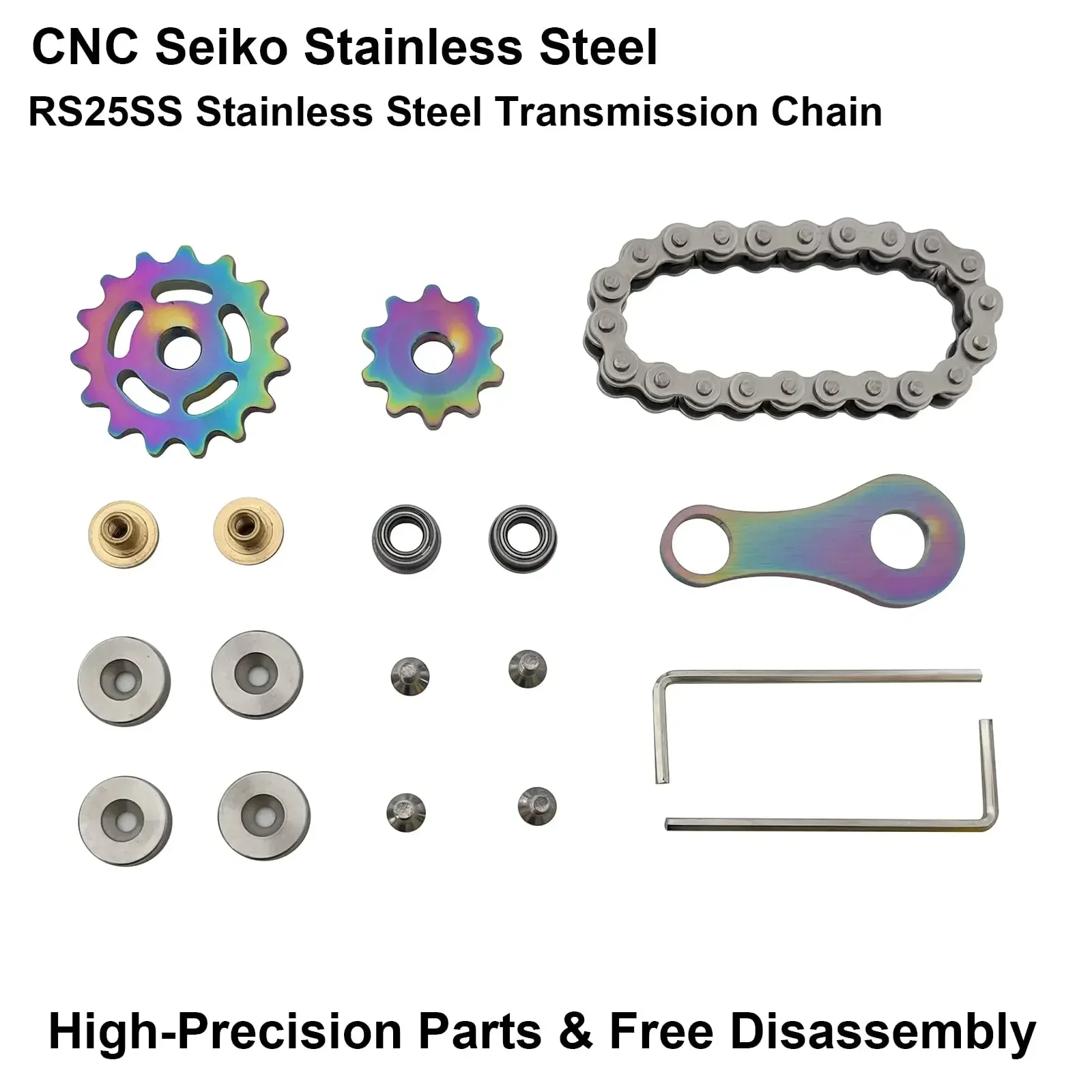 EDC Metalowy Łańcuszek Koło Zębate Palm Spinner Zabawki Antystresowe dla Dorosłych Biuro Podróż Koło Żyroskop Antystresowy Trening Elastyczności Palców