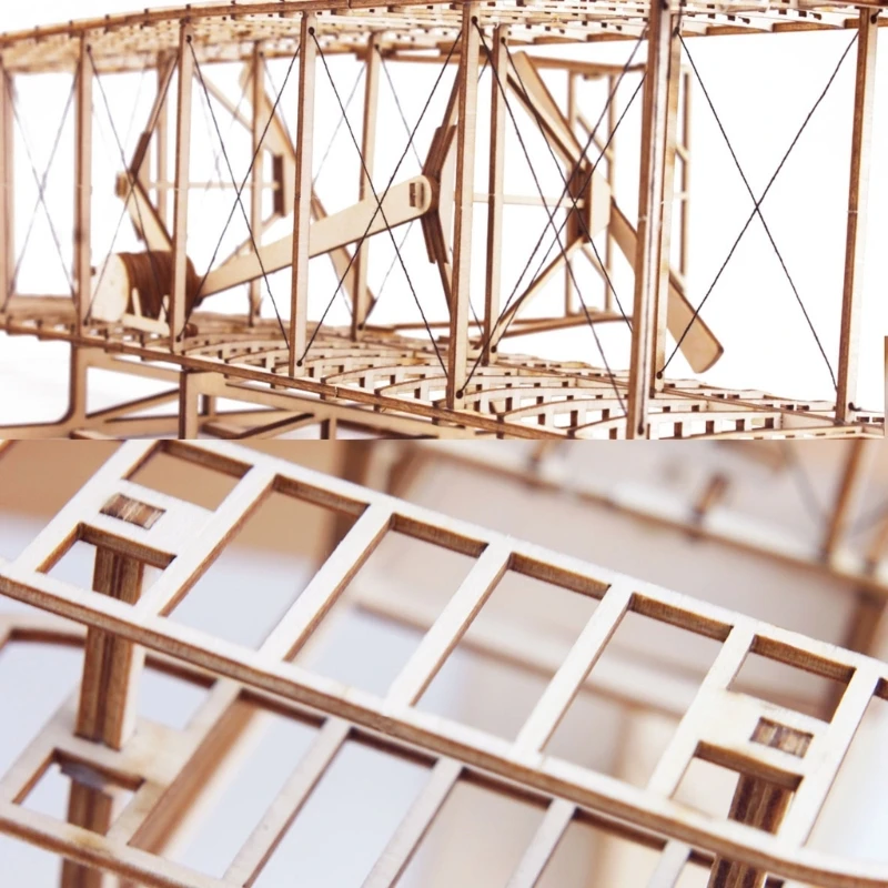 d'artisanat en bois amélioré pour construire modèle d'avion en bois, jouet Construction modèle d'assemblage