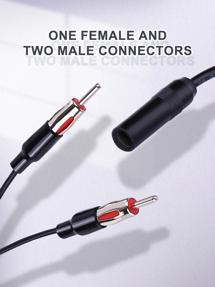 Radio Adapter Cable Male To Female OFC Audio Splitter Cable Audio Converter Adapter Distributor Cord Wire Line For Car Audio