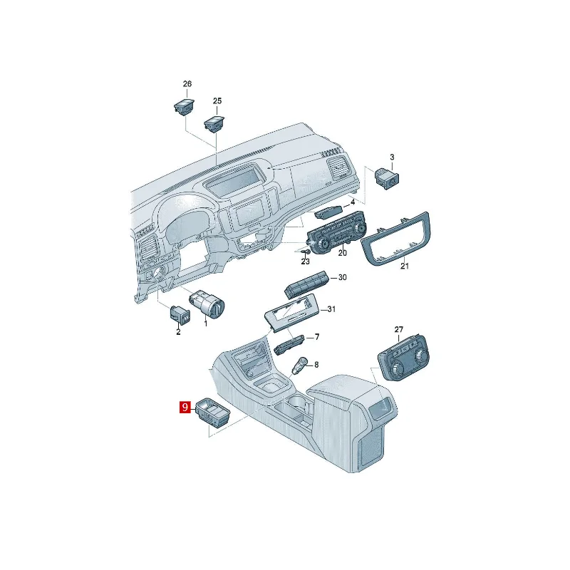 Sh ar an  Ti gu an handbrake switch, parking brake switch, EPB 5N0927225A/5N0 927 225 A