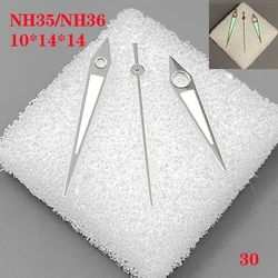 Watch Accessories Watch Hand 3 Needles for NH35/NH36 Movement Size 10.0mm*14.0mm*14.0mm Man's green luminous No.030