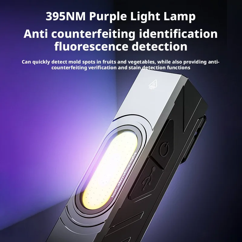 Multi Functional Small Flashlight Convenient Super Bright Rechargeable High Endurance Strong Lamp Magnetic Emergency Work Light