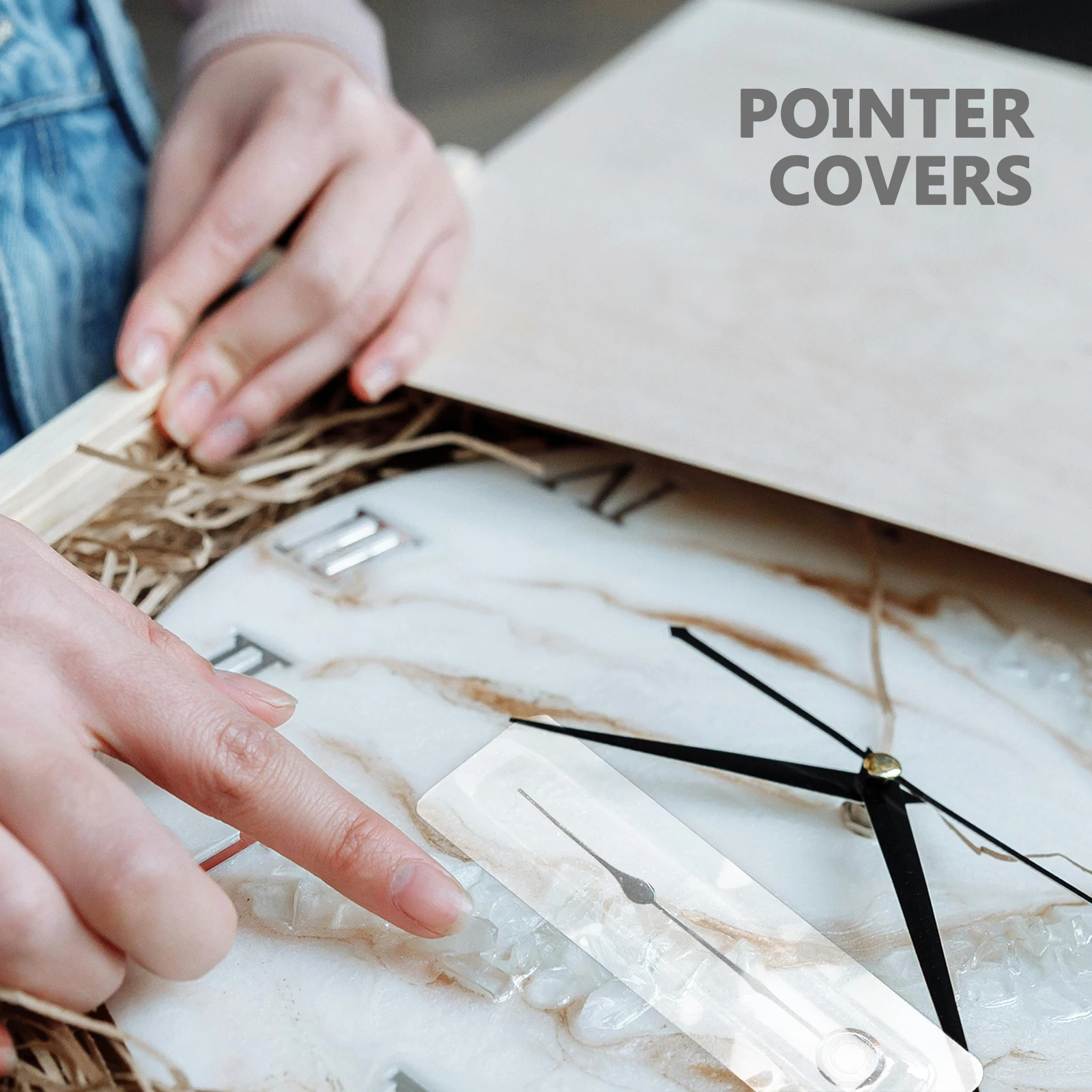 

20pcs Clock Pointer Protection Boxes Sturdy Plastic Anti-Collision Covers For Wall Clock Hands Pointer Parts Supplies