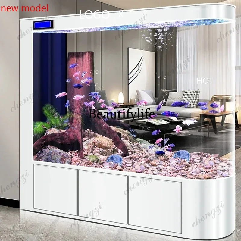 M138 Originality Glass Aquariums Fish Tanks Multifunction Arowana Nordic Aquariums Cabinet Simple Design Pet Products
