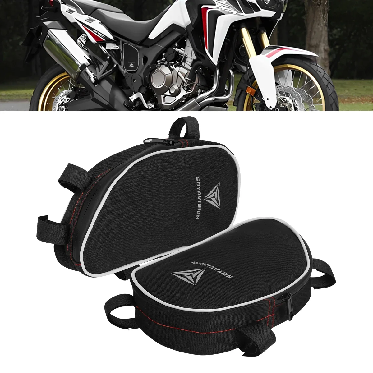 

1 Pair Waterproof Bag Repair Tool Placement Bag Frame Package Toolbox For Honda CRF1000L Africa Twin 2015 2016 2017 CRF 1000 L