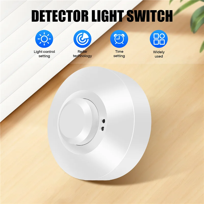 A93P 220V 800W Microwave Sensor Pir Occupancy Body Motion Detector Light Switch