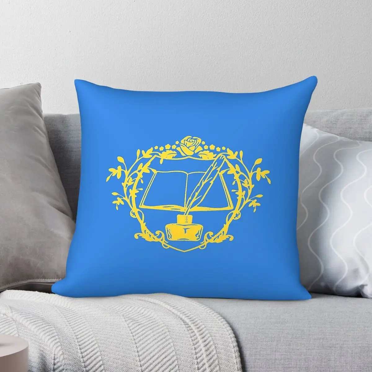 Myne Crest Ascendance Of A Bookworm Square Pillowcase Polyester Linen Velvet Pattern Decorative Throw Pillow Cushion Cover 18