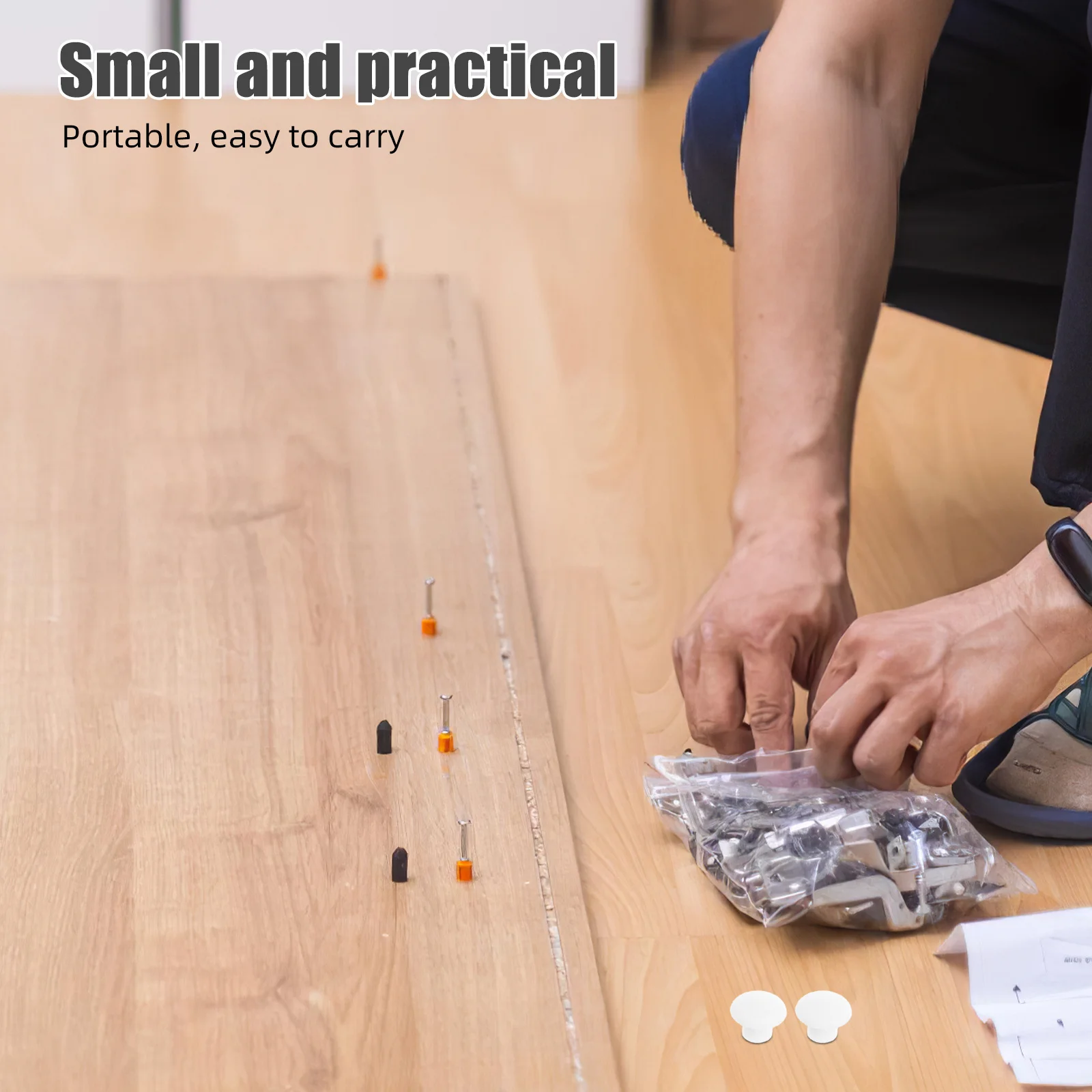 

500Pcs White Plastic Round Hole Plugs Screw Covers Caps for Cabinet Furniture Panel Holes Screw Protection Covers