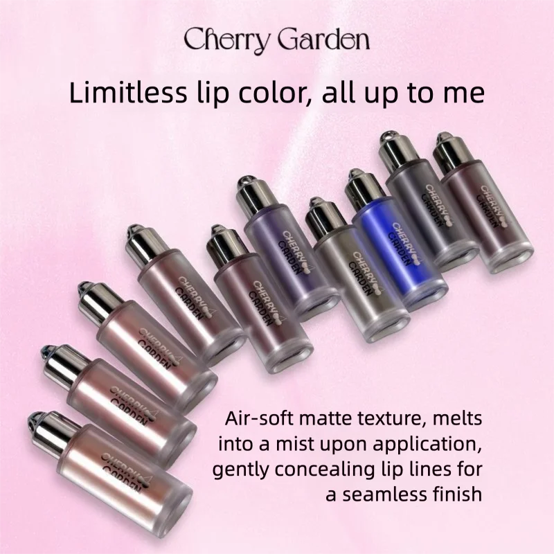 Cherry Garden/cg Velvet Mist Lip Mud Powder Cream Cos Gothic Matte Nude Lipstick Whitening Affordable New Product